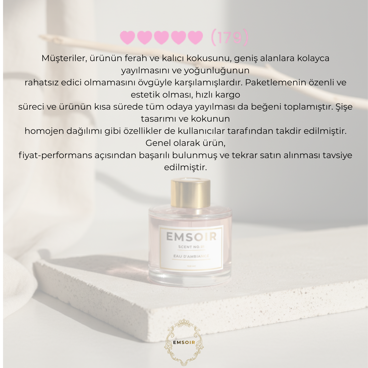 EMSOIR – SCENT No.01 | Eau d’Ambiance Sakura Çubuklu Oda Kokusu