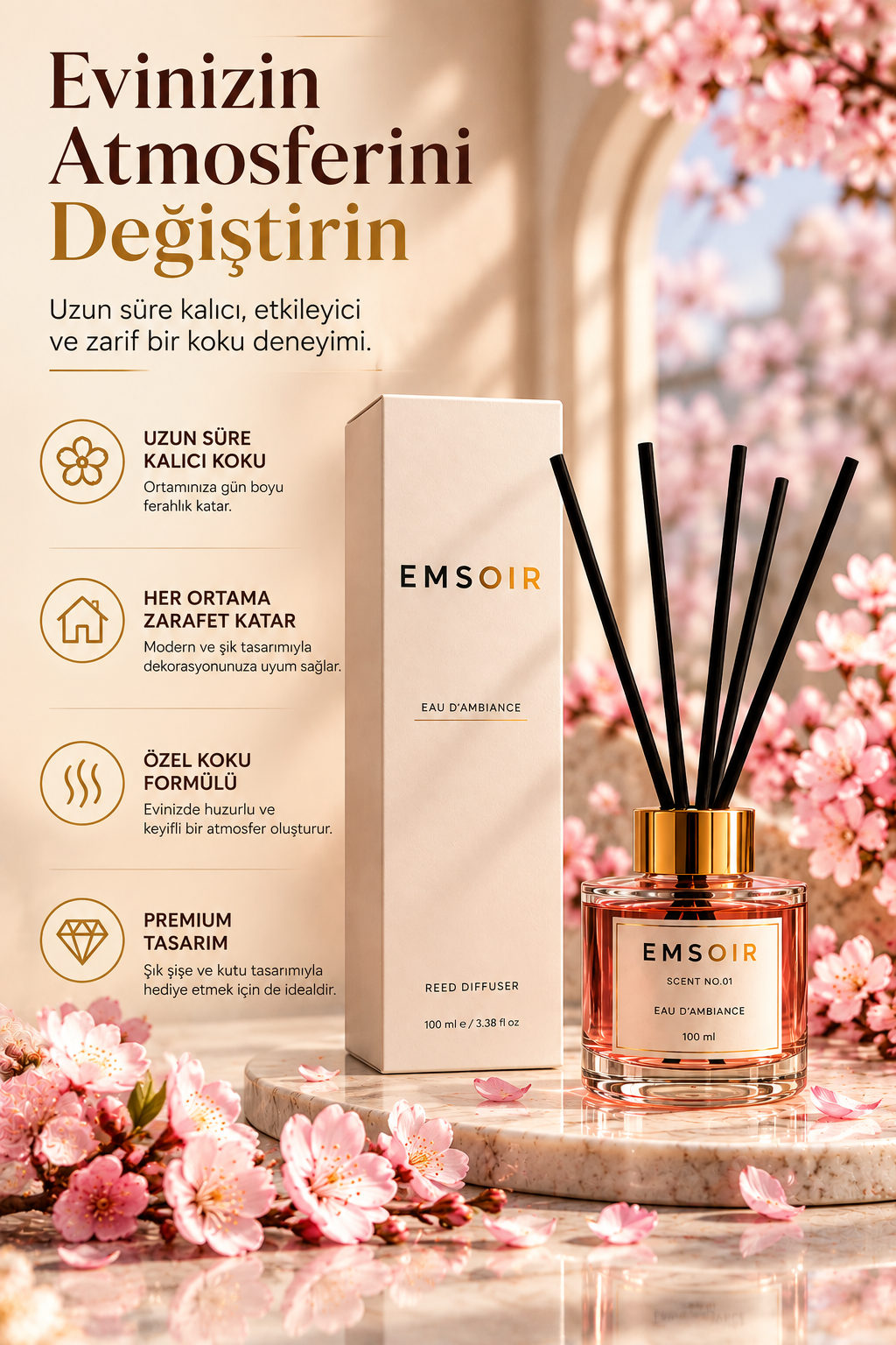 EMSOIR – SAKURA Çubuklu Oda Kokusu 100ml
